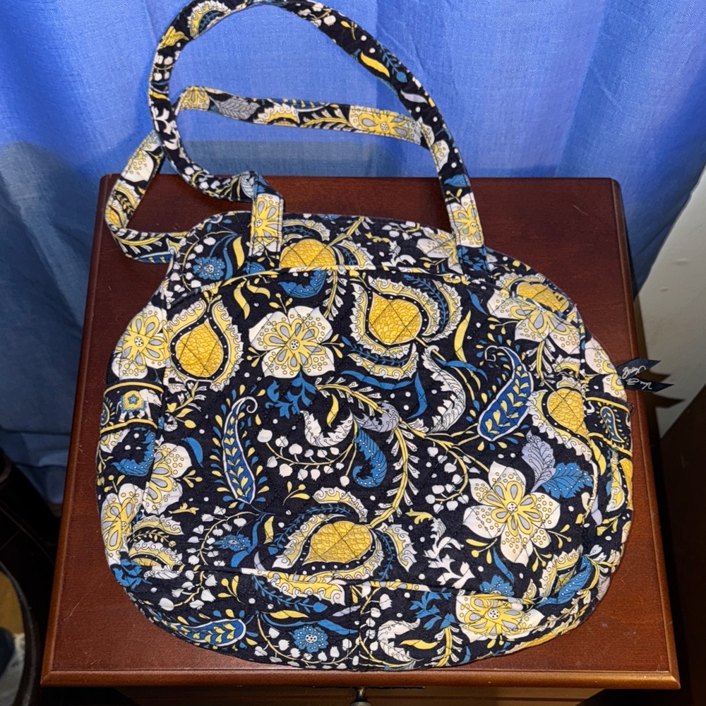 Vera Bradley Blue and Yellow Floral Shoulder Bag